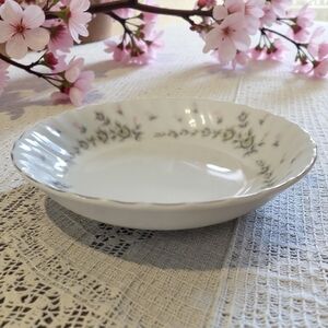 1 Vtg 80's Picardy (Platinum) Style House Fruit/Dessert (Sauce) Bowl Pink Roses